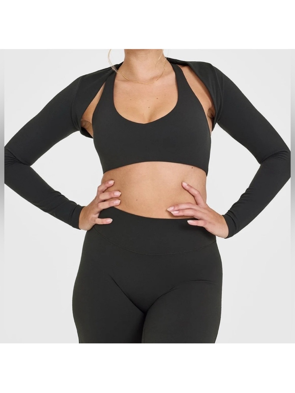Oner Active SoftMotion Long Sleeve Shrug Soft Black Women's UK XL
